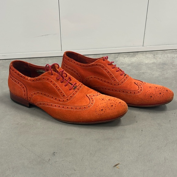 USED Paul Smith orange suede dip-dyed brogues Size 7 UK - Picture 2 of 16